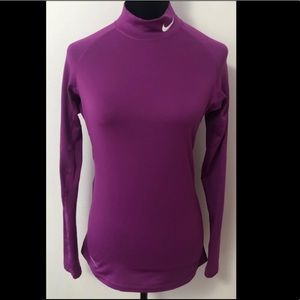 Nike Purple Pro Combat Dri-Fit Long Sleeve Top Size M